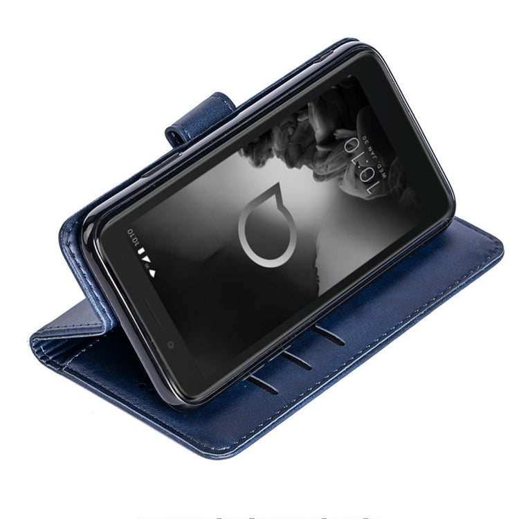 For Alcatel 1C (2019) Calfskin Texture Horizontal Flip Leather Case with Holder & Card Slots