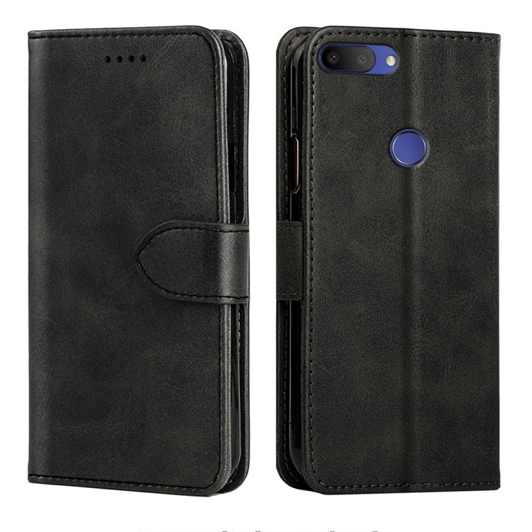 For Alcatel 1S Calfskin Texture Horizontal Flip Leather Case with Holder & Card Slots