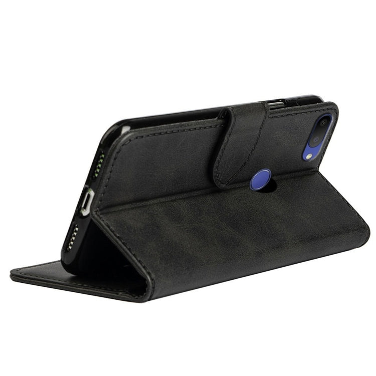 For Alcatel 1S Calfskin Texture Horizontal Flip Leather Case with Holder & Card Slots