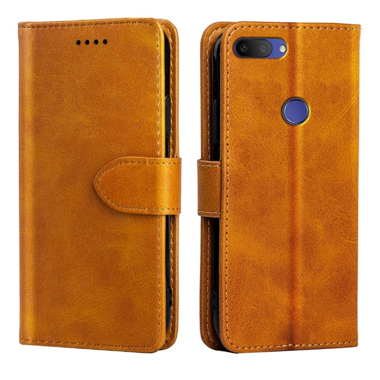 For Alcatel 1S Calfskin Texture Horizontal Flip Leather Case with Holder & Card Slots