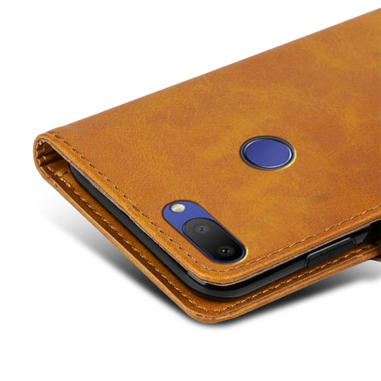 For Alcatel 1S Calfskin Texture Horizontal Flip Leather Case with Holder & Card Slots