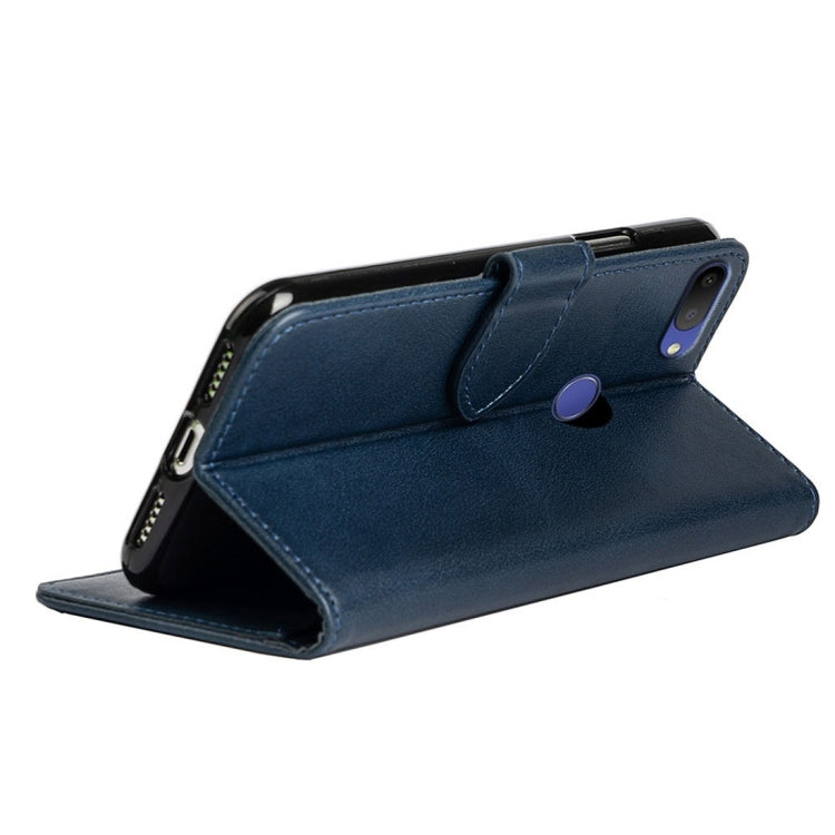 For Alcatel 1S Calfskin Texture Horizontal Flip Leather Case with Holder & Card Slots