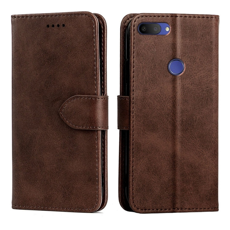 For Alcatel 1S Calfskin Texture Horizontal Flip Leather Case with Holder & Card Slots