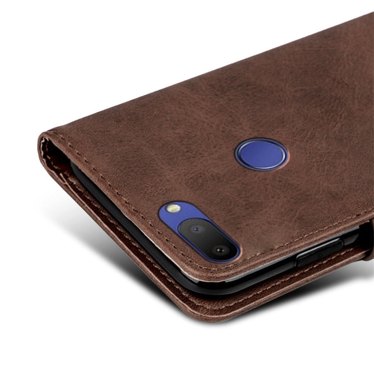 For Alcatel 1S Calfskin Texture Horizontal Flip Leather Case with Holder & Card Slots
