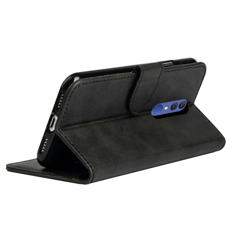 For Alcatel 1X Calfskin Texture Horizontal Flip Leather Case with Holder & Card Slots