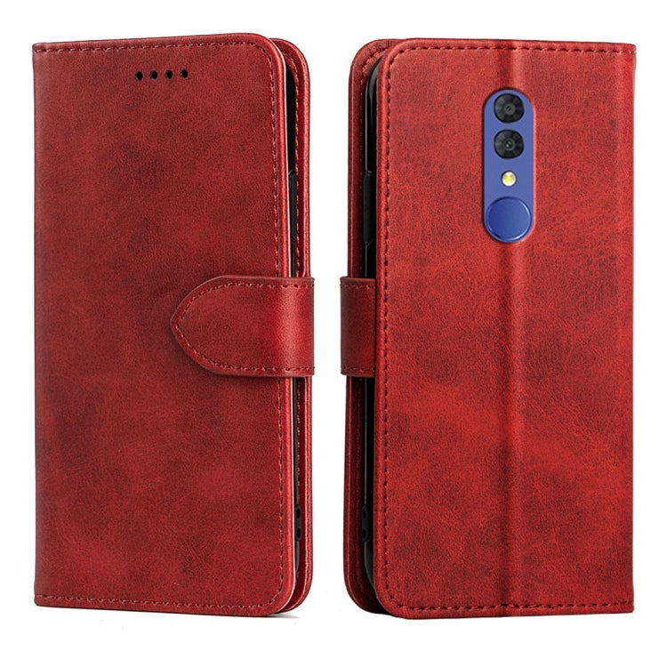 For Alcatel 1X Calfskin Texture Horizontal Flip Leather Case with Holder & Card Slots