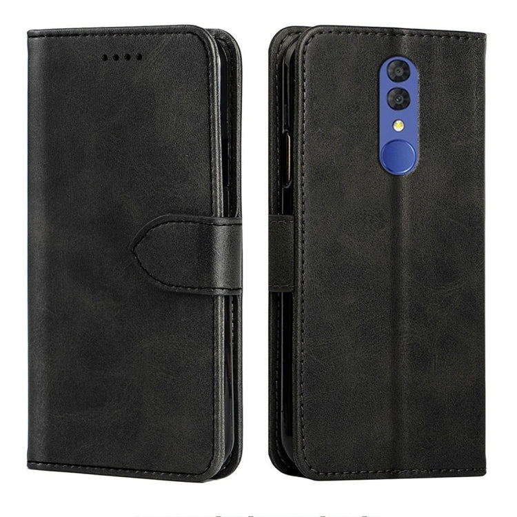For Alcatel 3 (2019) Calfskin Texture Horizontal Flip Leather Case with Holder & Card Slots