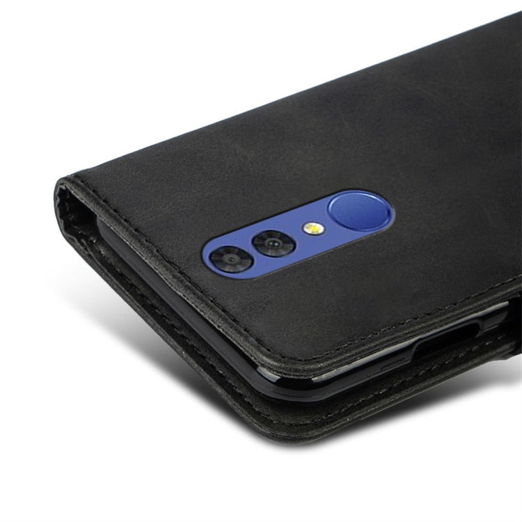 For Alcatel 3L (2019) Calfskin Texture Horizontal Flip Leather Case with Holder & Card Slots