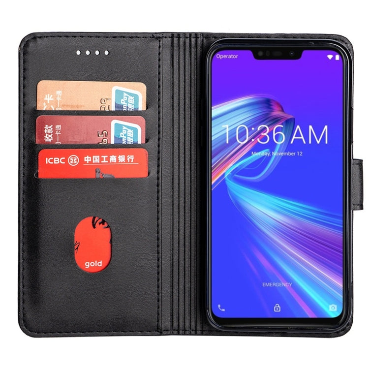 For Asus ZenFone Max M2 (ZB633KL) Calfskin Texture Horizontal Flip Leather Case with Holder & Card Slots