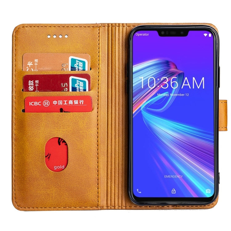 For Asus ZenFone Max M2 (ZB633KL) Calfskin Texture Horizontal Flip Leather Case with Holder & Card Slots