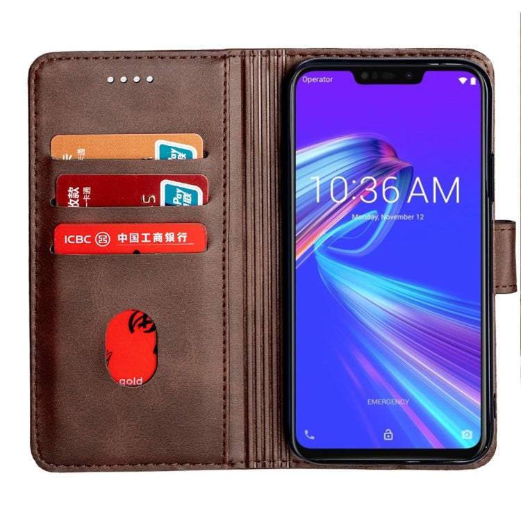 For Asus ZenFone Max M2 (ZB633KL) Calfskin Texture Horizontal Flip Leather Case with Holder & Card Slots