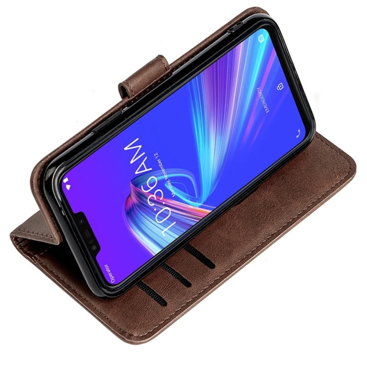 For Asus ZenFone Max M2 (ZB633KL) Calfskin Texture Horizontal Flip Leather Case with Holder & Card Slots