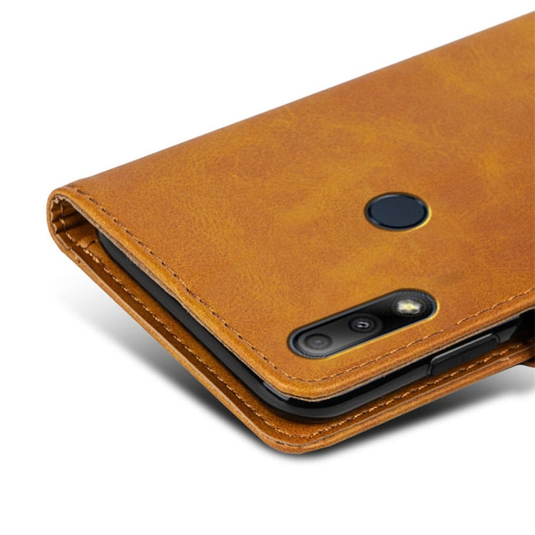 For Asus Zenfone Max Plus M2 (ZB634KL) Calfskin Texture Horizontal Flip Leather Case with Holder & Card Slots