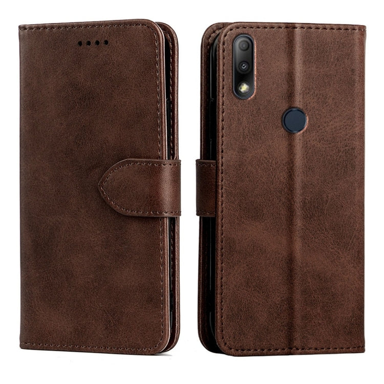 For Asus Zenfone Max Plus M2 (ZB634KL) Calfskin Texture Horizontal Flip Leather Case with Holder & Card Slots