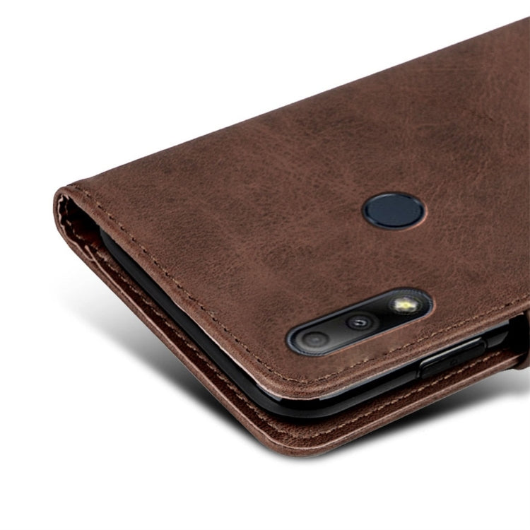 For Asus Zenfone Max Plus M2 (ZB634KL) Calfskin Texture Horizontal Flip Leather Case with Holder & Card Slots