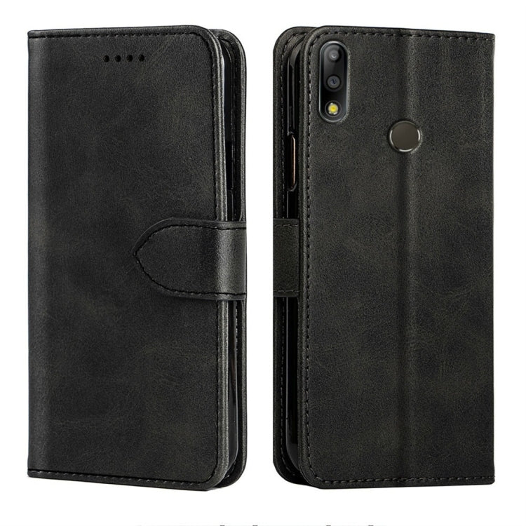 For Asus ZenFone Max Pro M2 (ZB631KL) Calfskin Texture Horizontal Flip Leather Case with Holder & Card Slots