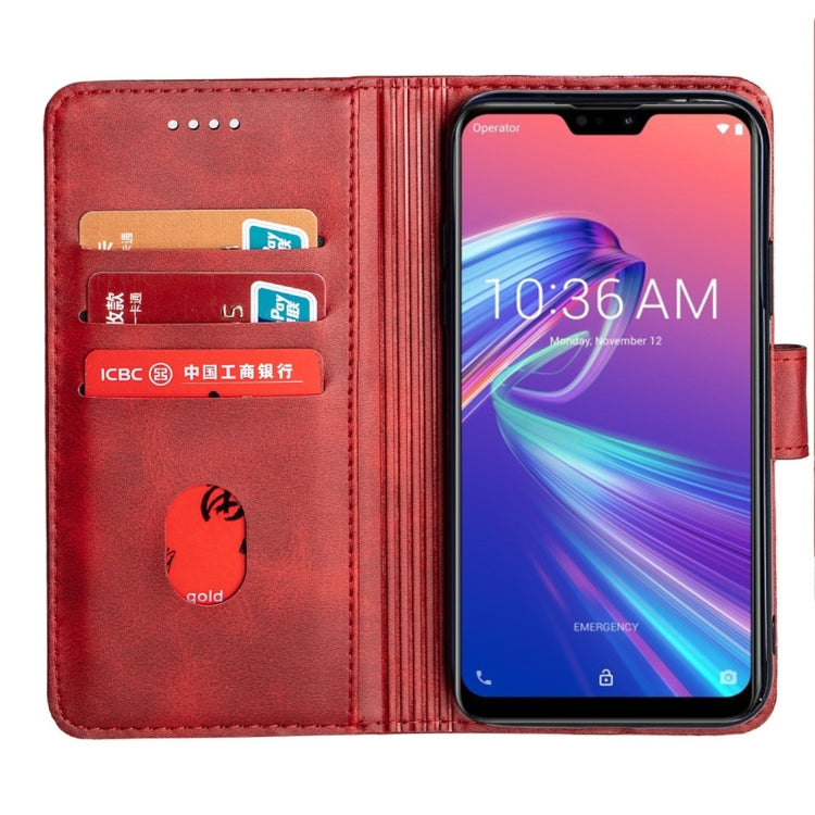 For Asus ZenFone Max Pro M2 (ZB631KL) Calfskin Texture Horizontal Flip Leather Case with Holder & Card Slots