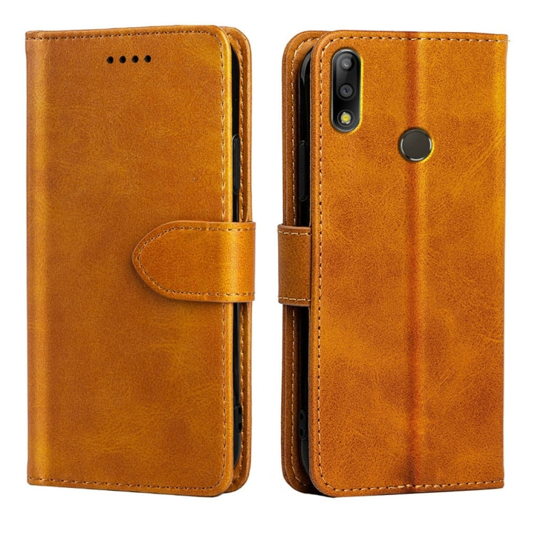 For Asus ZenFone Max Pro M2 (ZB631KL) Calfskin Texture Horizontal Flip Leather Case with Holder & Card Slots