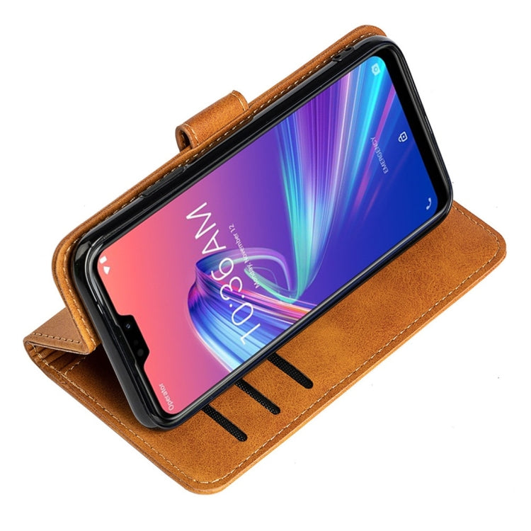 For Asus ZenFone Max Pro M2 (ZB631KL) Calfskin Texture Horizontal Flip Leather Case with Holder & Card Slots