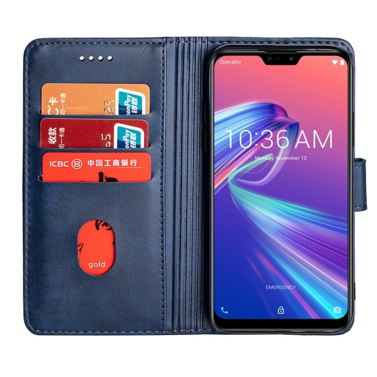 For Asus ZenFone Max Pro M2 (ZB631KL) Calfskin Texture Horizontal Flip Leather Case with Holder & Card Slots