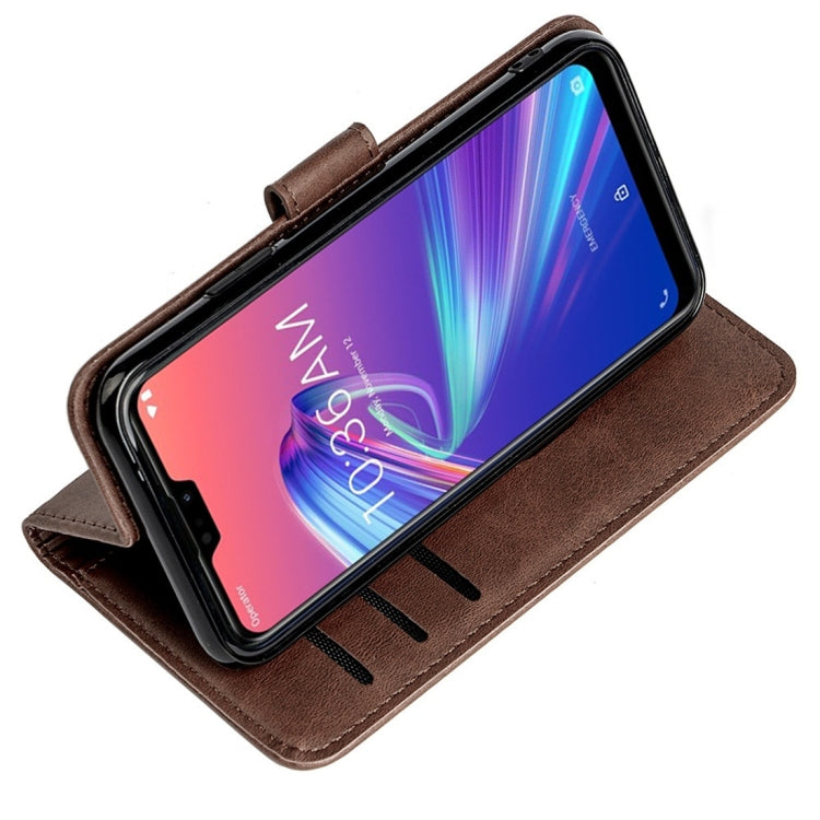 For Asus ZenFone Max Pro M2 (ZB631KL) Calfskin Texture Horizontal Flip Leather Case with Holder & Card Slots