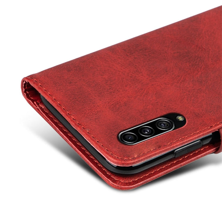 For Galaxy A90 5G Calfskin Texture Horizontal Flip Leather Case with Holder & Card Slots
