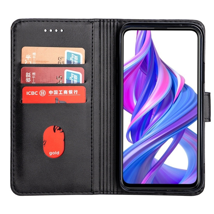 For Huawei Honor 9X Calfskin Texture Horizontal Flip Leather Case with Holder & Card Slots