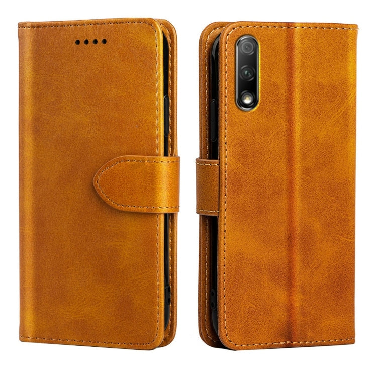 For Huawei Honor 9X Calfskin Texture Horizontal Flip Leather Case with Holder & Card Slots
