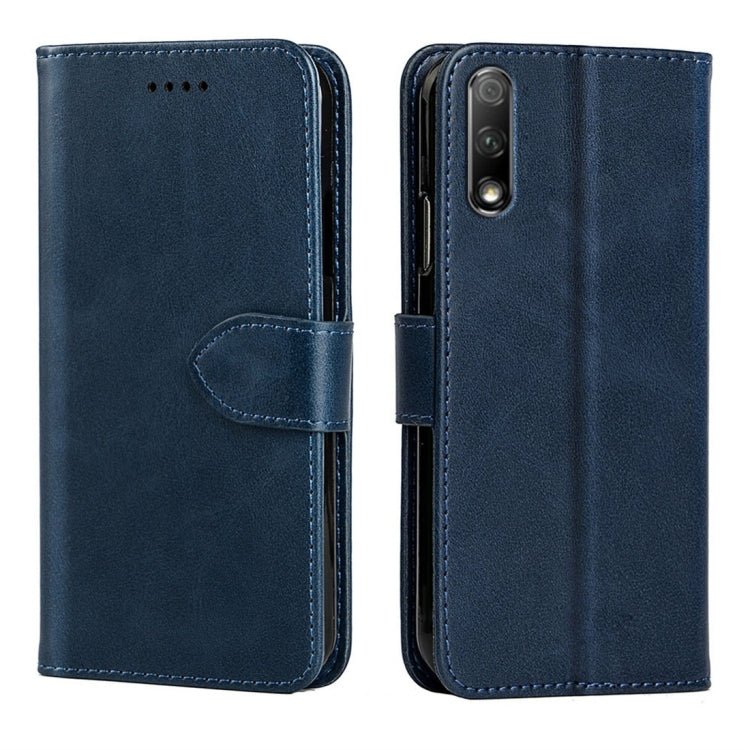 For Huawei Honor 9X Calfskin Texture Horizontal Flip Leather Case with Holder & Card Slots