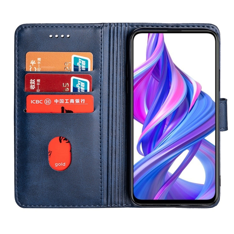 For Huawei Honor 9X Calfskin Texture Horizontal Flip Leather Case with Holder & Card Slots