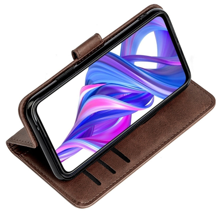 For Huawei Honor 9X Calfskin Texture Horizontal Flip Leather Case with Holder & Card Slots