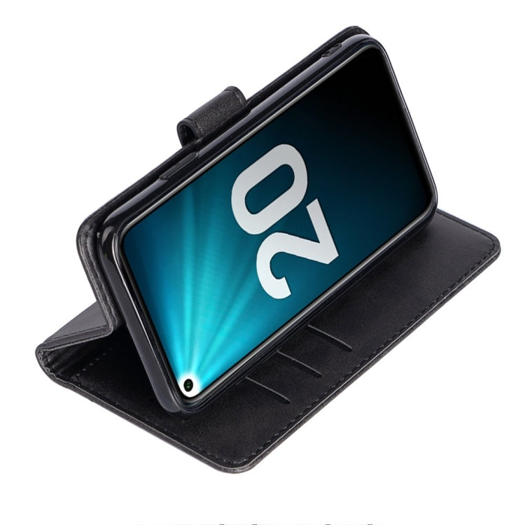 For Huawei Honor 20 Calfskin Texture Horizontal Flip Leather Case with Holder & Card Slots