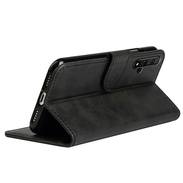 For Huawei Honor 20 Calfskin Texture Horizontal Flip Leather Case with Holder & Card Slots