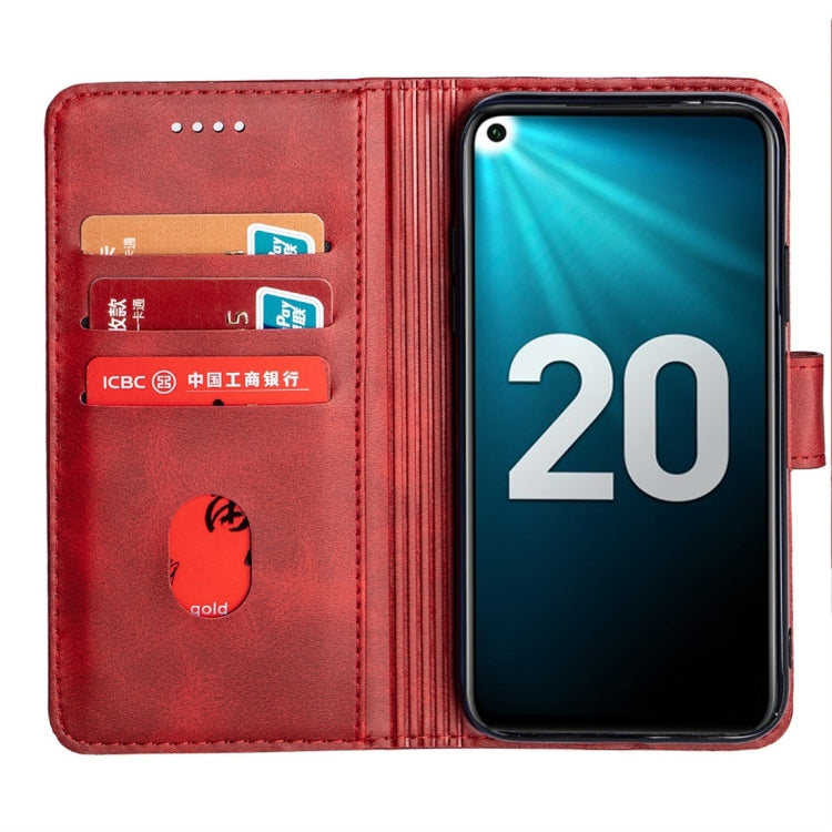 For Huawei Honor 20 Calfskin Texture Horizontal Flip Leather Case with Holder & Card Slots