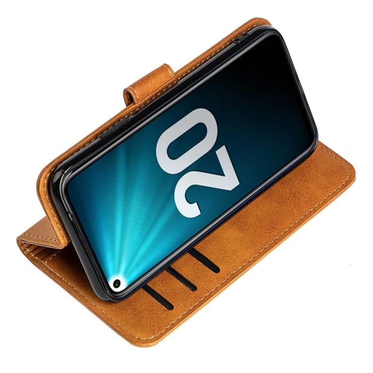 For Huawei Honor 20 Calfskin Texture Horizontal Flip Leather Case with Holder & Card Slots