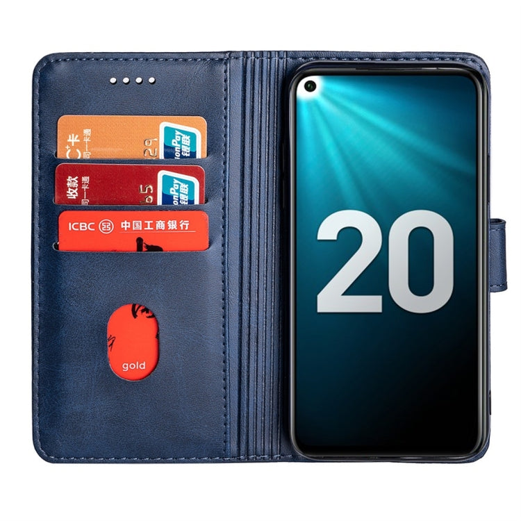 For Huawei Honor 20 Calfskin Texture Horizontal Flip Leather Case with Holder & Card Slots