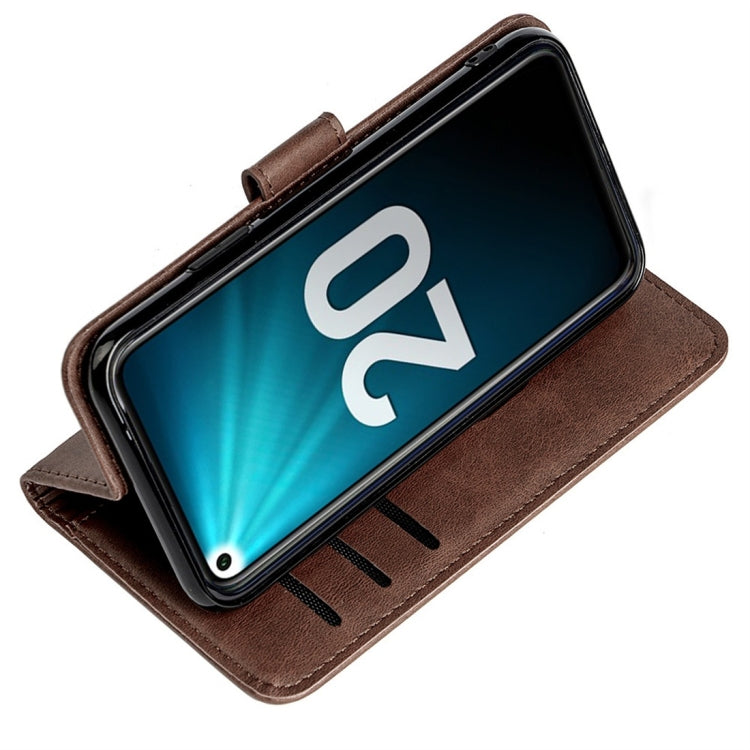 For Huawei Honor 20 Calfskin Texture Horizontal Flip Leather Case with Holder & Card Slots