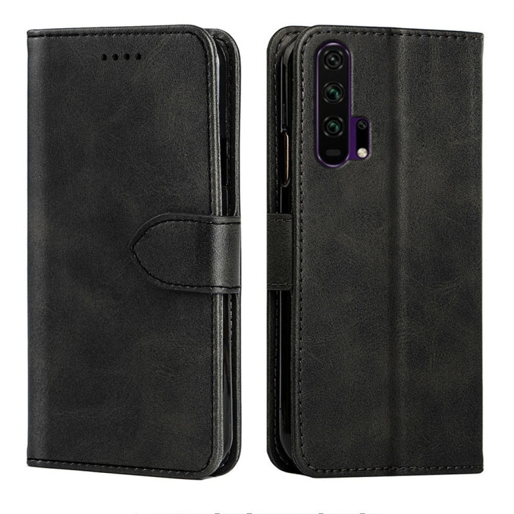 For Huawei Honor 20 Pro Calfskin Texture Horizontal Flip Leather Case with Holder & Card Slots