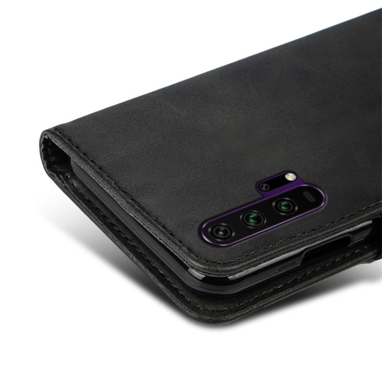 For Huawei Honor 20 Pro Calfskin Texture Horizontal Flip Leather Case with Holder & Card Slots