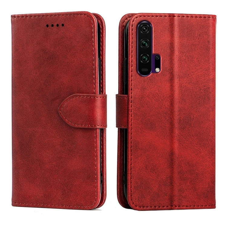 For Huawei Honor 20 Pro Calfskin Texture Horizontal Flip Leather Case with Holder & Card Slots