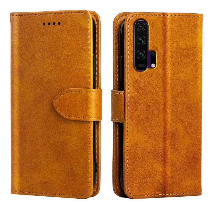 For Huawei Honor 20 Pro Calfskin Texture Horizontal Flip Leather Case with Holder & Card Slots