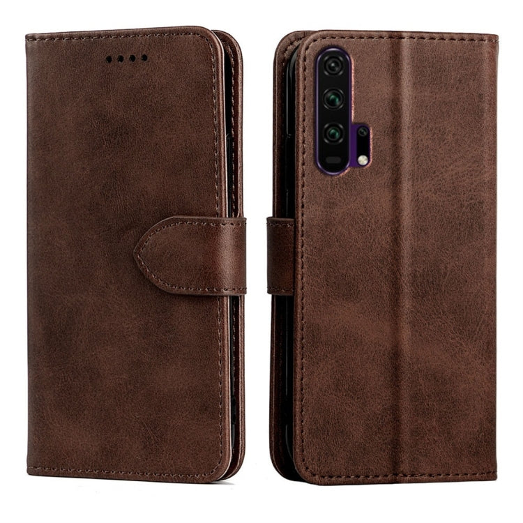 For Huawei Honor 20 Pro Calfskin Texture Horizontal Flip Leather Case with Holder & Card Slots