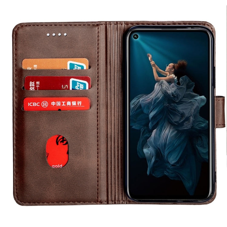 For Huawei Honor 20 Pro Calfskin Texture Horizontal Flip Leather Case with Holder & Card Slots
