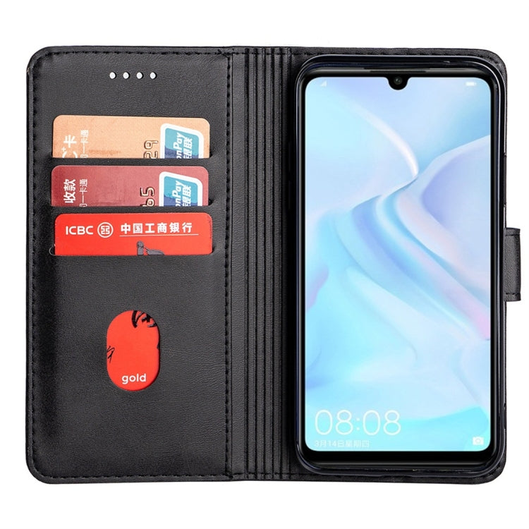 For Huawei nova 4e Calfskin Texture Horizontal Flip Leather Case with Holder & Card Slots