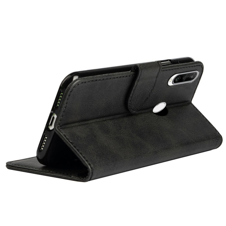 For Huawei nova 4e Calfskin Texture Horizontal Flip Leather Case with Holder & Card Slots