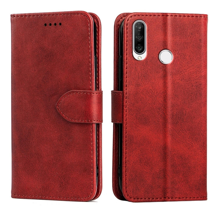 For Huawei nova 4e Calfskin Texture Horizontal Flip Leather Case with Holder & Card Slots