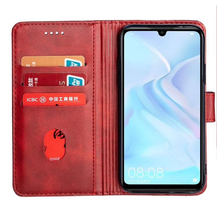 For Huawei nova 4e Calfskin Texture Horizontal Flip Leather Case with Holder & Card Slots