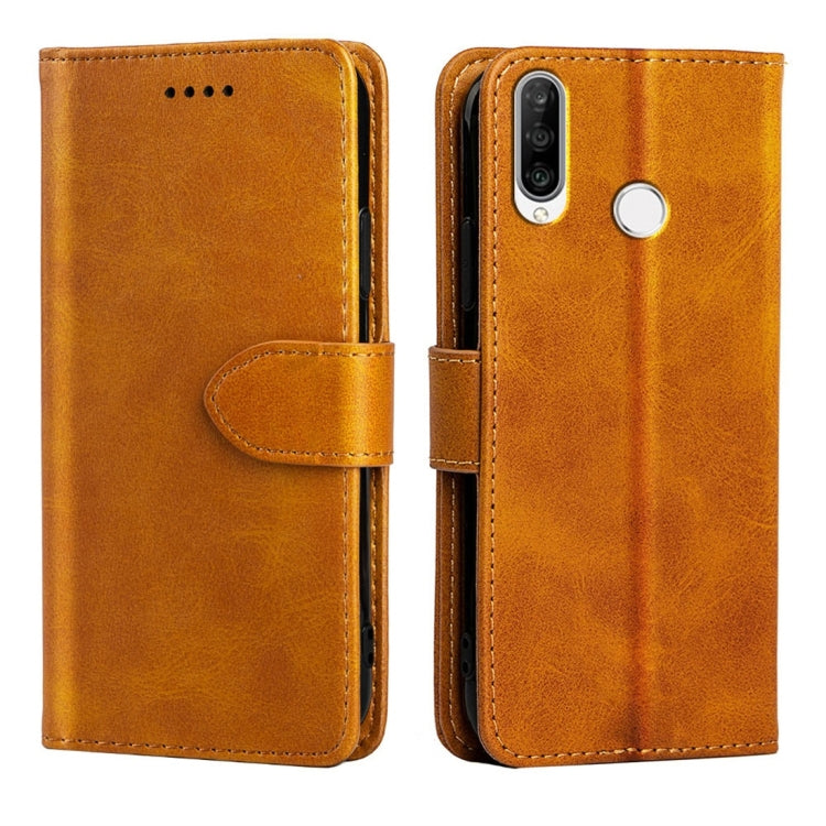 For Huawei nova 4e Calfskin Texture Horizontal Flip Leather Case with Holder & Card Slots