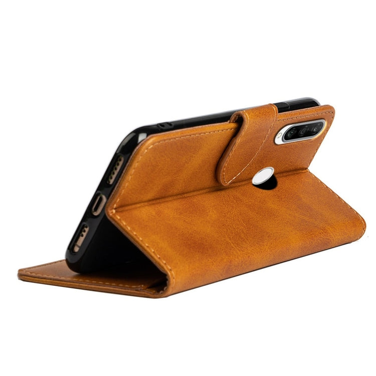 For Huawei nova 4e Calfskin Texture Horizontal Flip Leather Case with Holder & Card Slots