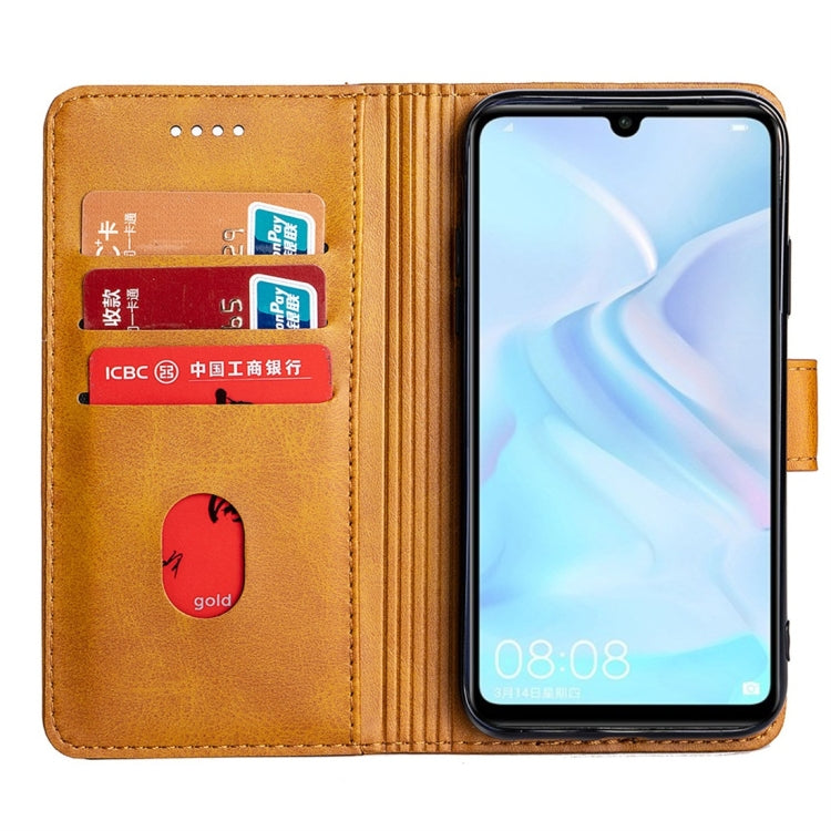 For Huawei nova 4e Calfskin Texture Horizontal Flip Leather Case with Holder & Card Slots